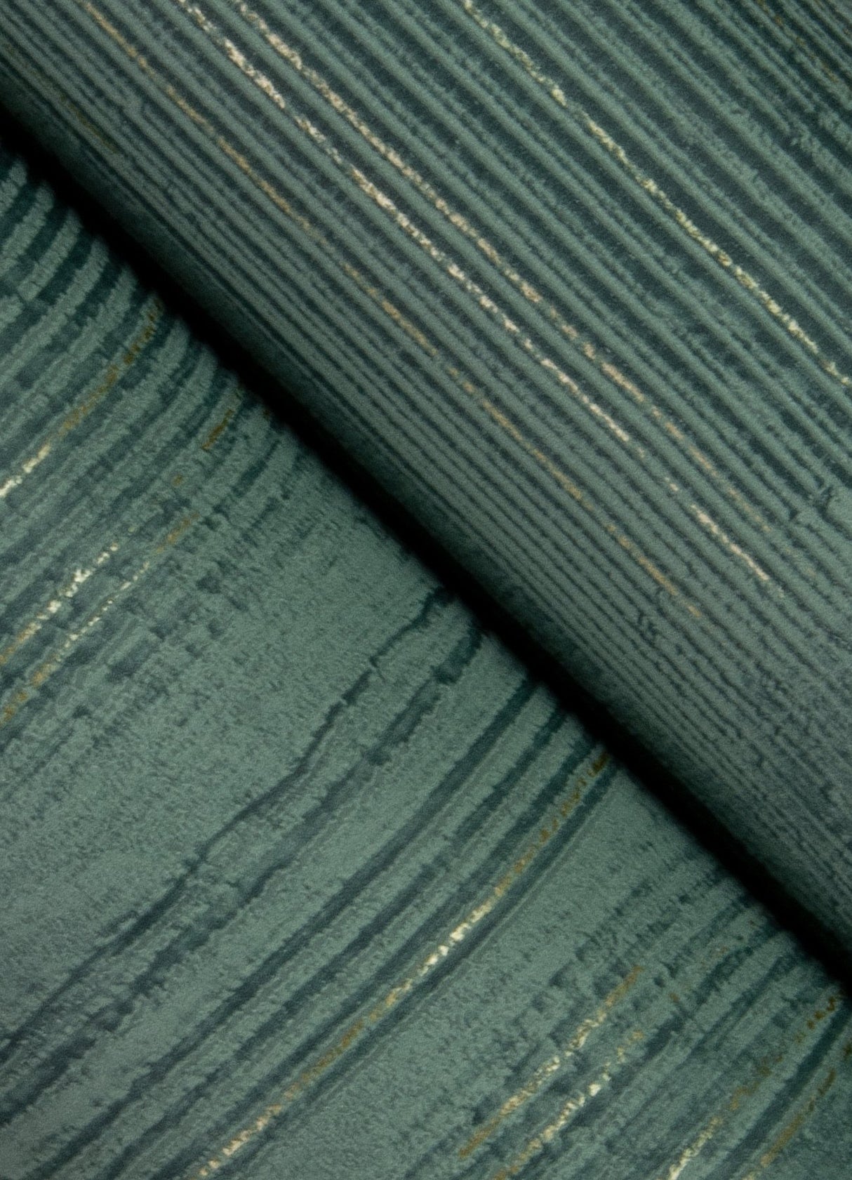Jasper Teal Block Texture Wallpaper with Metallic Raised Ink Geometric Bohemian Style - Advantage 4125-26737