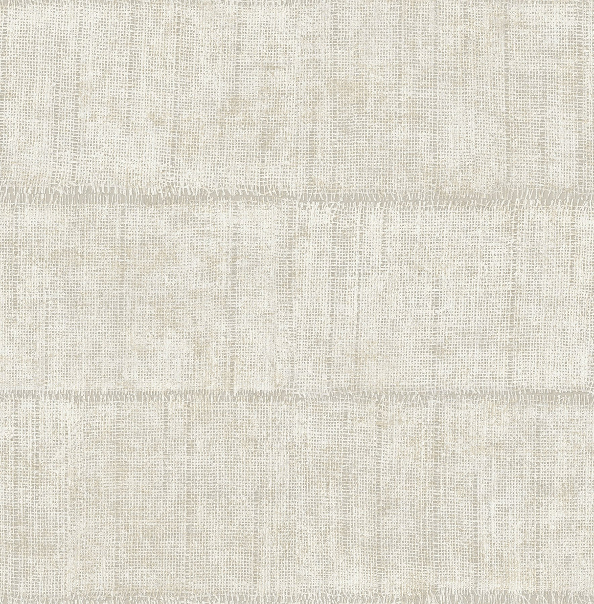 Blake Bone Texture Stripe Wallpaper with Metallic Raised Ink Farmhouse Woven Look - Advantage 4125-26739