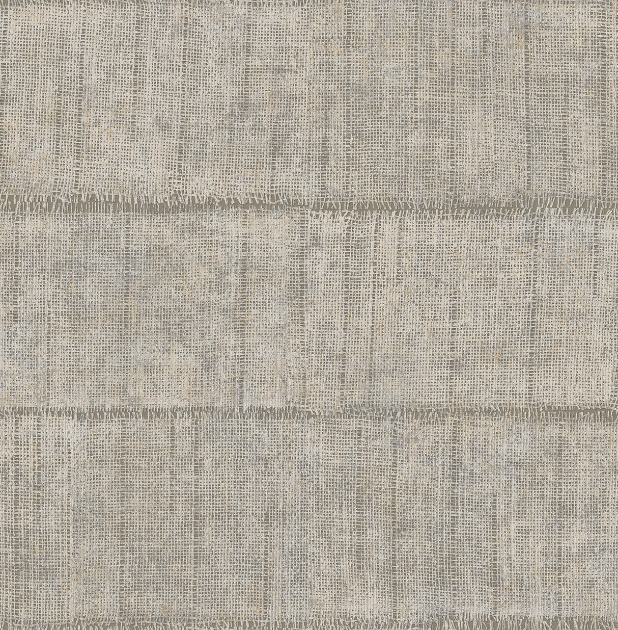 Blake Light Grey Texture Stripe Wallpaper with Fabric & Woven Textures Farmhouse Style - Advantage 4125-26740