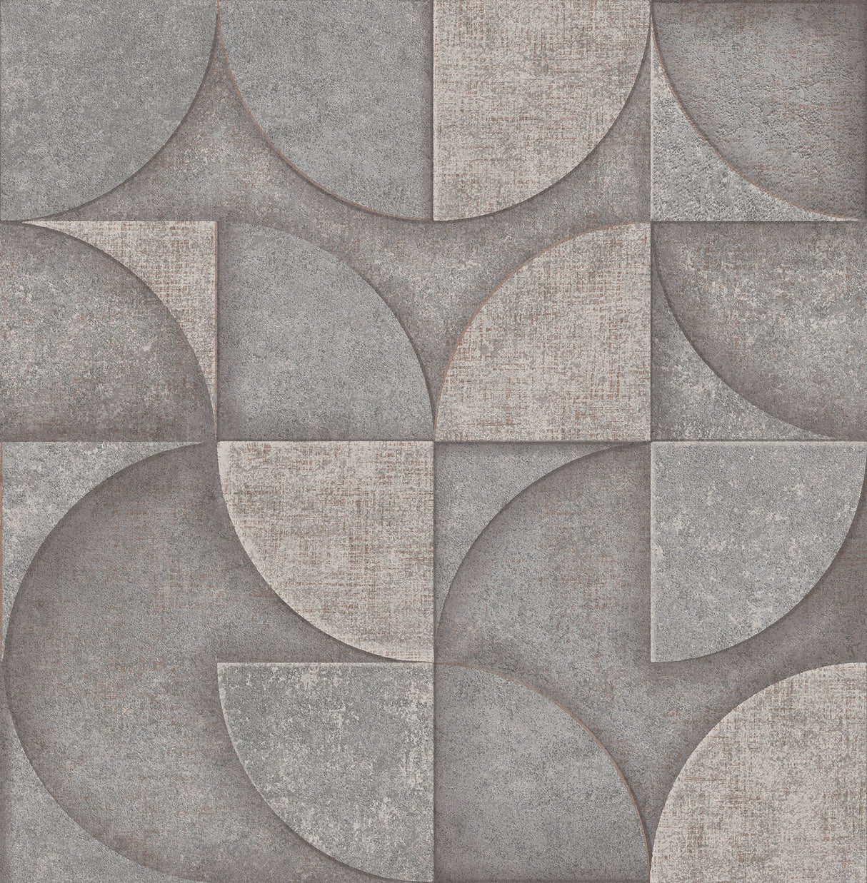 Addison Grey Retro Geo Wallpaper with Modern Geometric Pattern - Advantage 4125-26749
