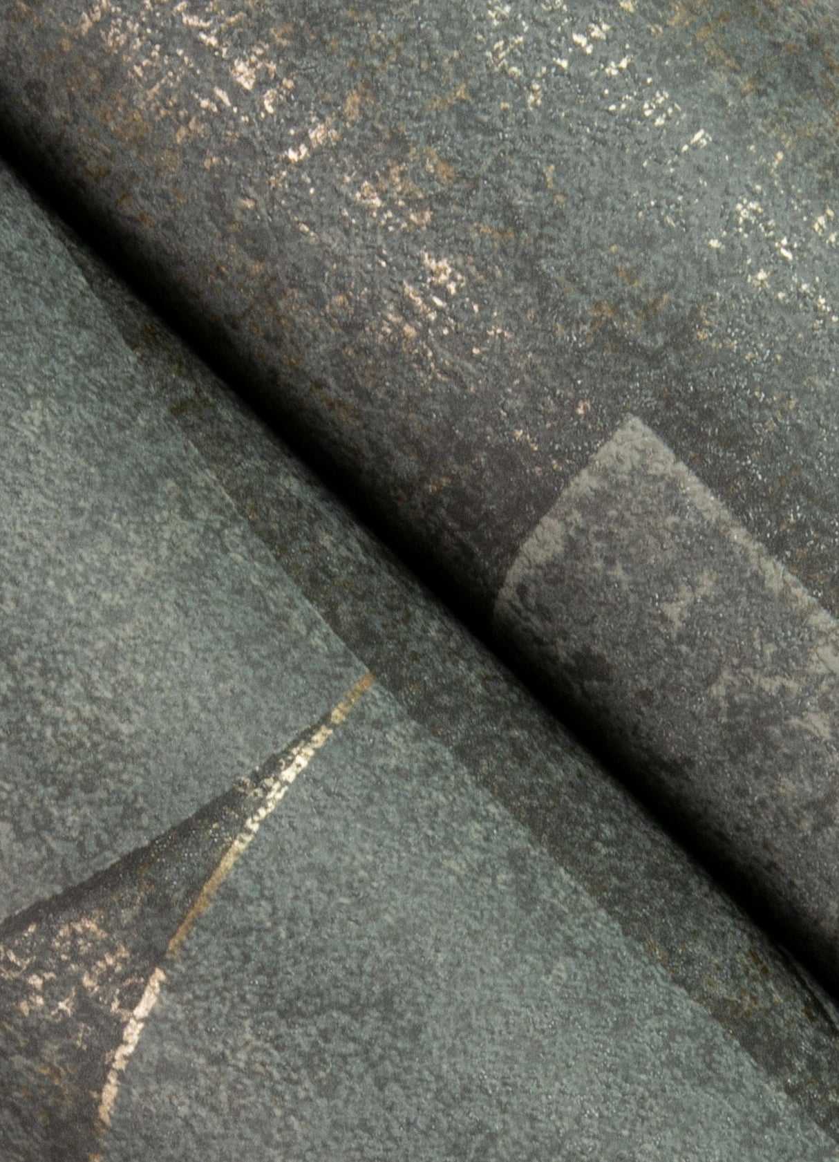 Addison Charcoal Retro Geo Wallpaper with Metallic Textured Geometric Pattern - Advantage 4125-26750