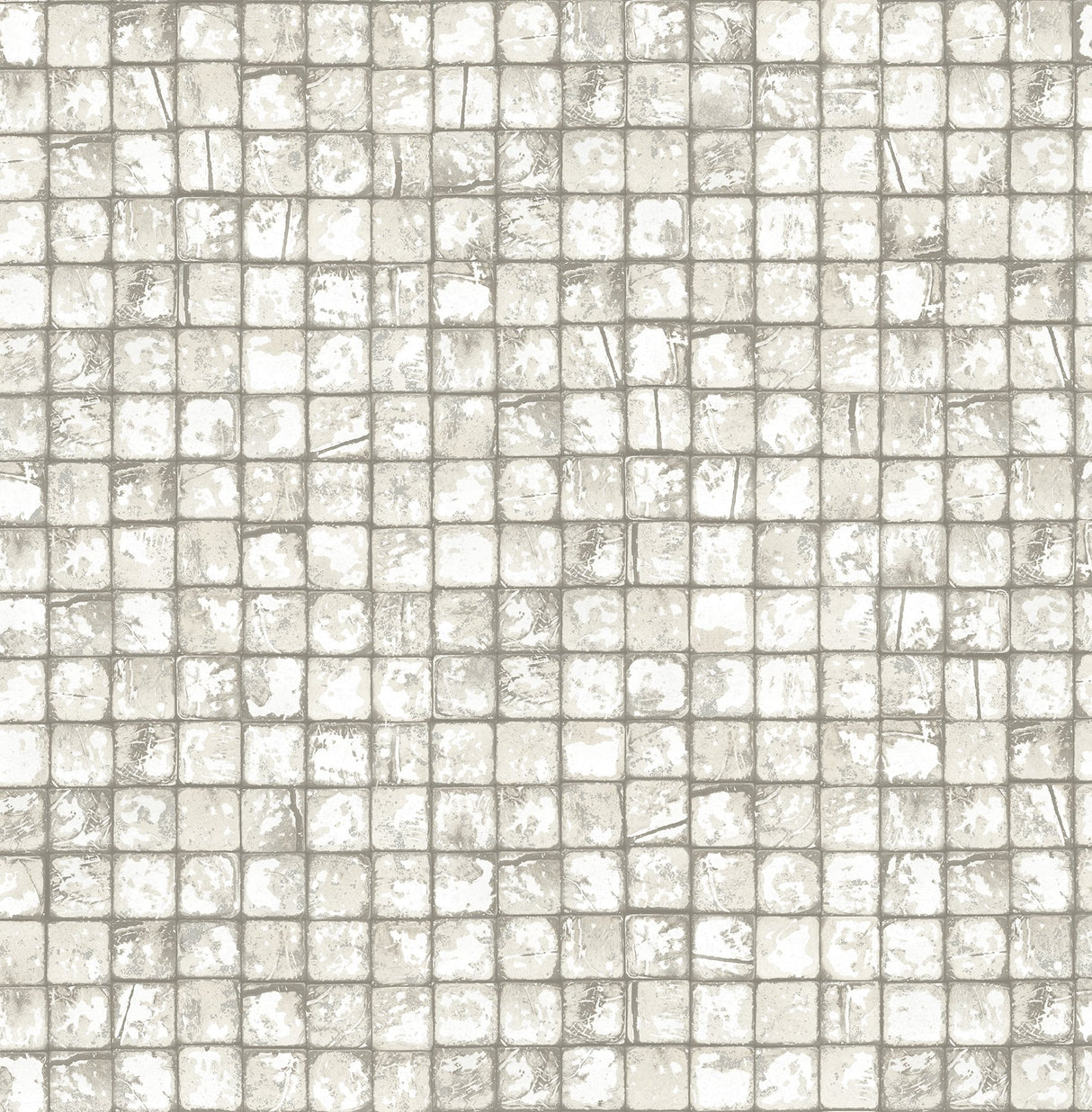 Kingsley Off White Tiled Wallpaper with Modern Geometric Tile Motif - Advantage 4125-26755