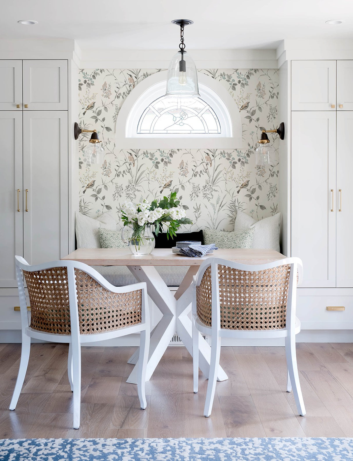 Imperial Garden Neutral Botanical Wallpaper with Birds Motif - Chesapeake 4134-26991