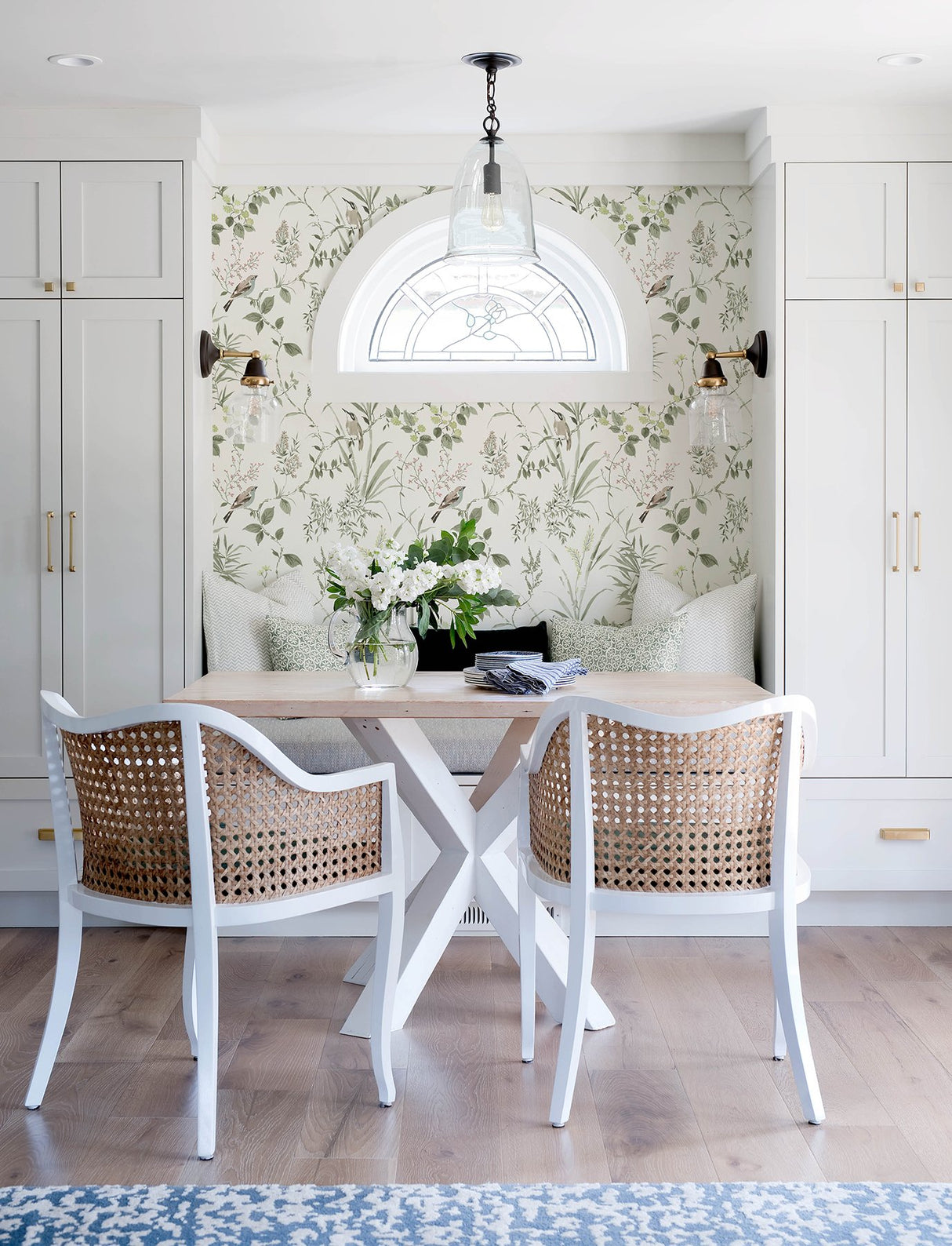 Imperial Garden Moss Botanical Wallpaper with Birds Motif - Chesapeake 4134-26992