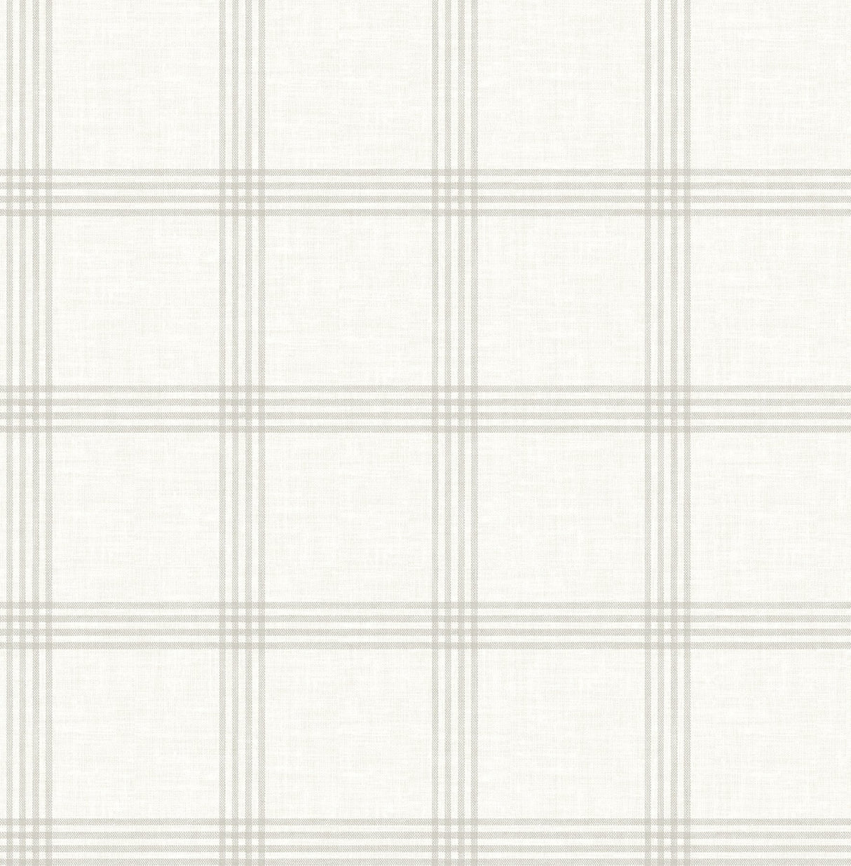 Twain Light Grey Plaid Wallpaper with Farmhouse Plaids Pattern - Chesapeake 4134-26994