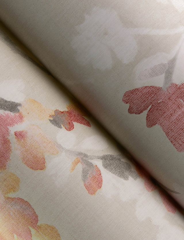 Azalea Ruby Floral Branches Wallpaper with Botanical Farmhouse Style - Brewster 4134-72524