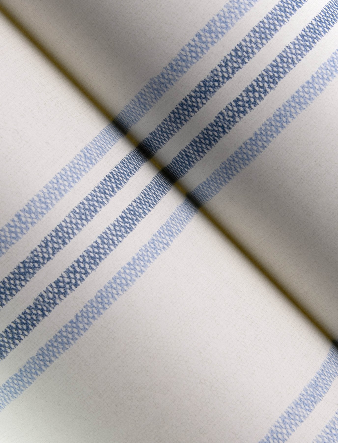 Lovage Blue Linen Stripe Wallpaper with Farmhouse Stripes Pattern - Chesapeake 4134-72546