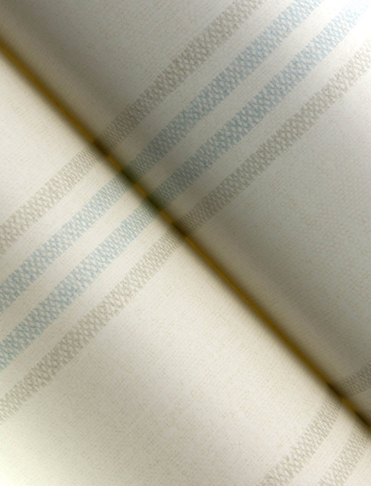 Lovage Aqua Linen Stripe Wallpaper with Stripes Pattern, Farmhouse Style - Brewster 4134-72548