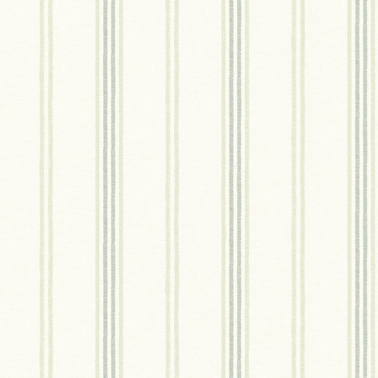 Lovage Green Linen Stripe Wallpaper with Farmhouse Stripes Pattern - Chesapeake 4134-72549