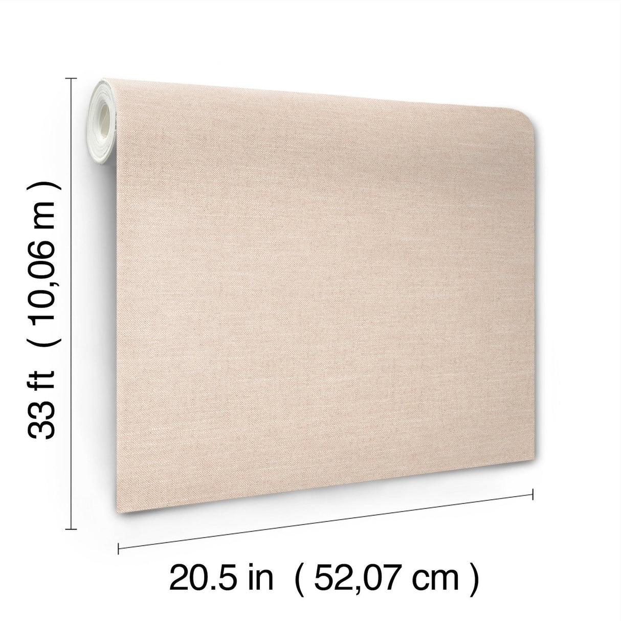 Chambray Blush Fabric Weave Wallpaper with Fabric Textures Pattern, Transitional Style - Chesapeake 4134-72555