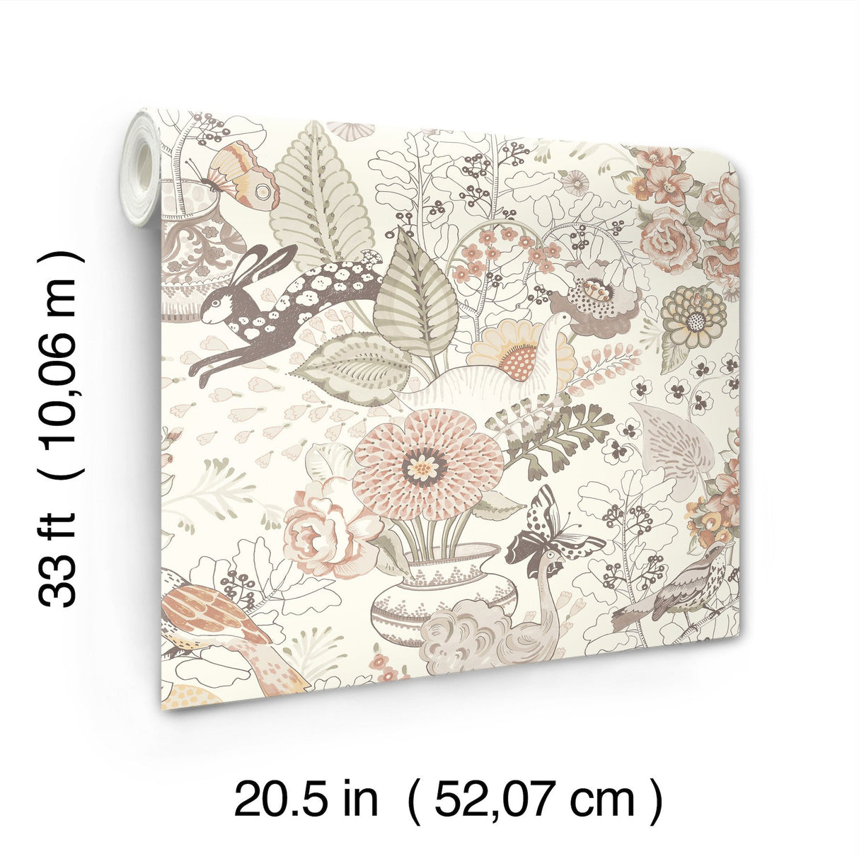 Whimsy Coral Fauna Wallpaper with Whimsical Animals Pattern - A-Street Prints 4135-12807