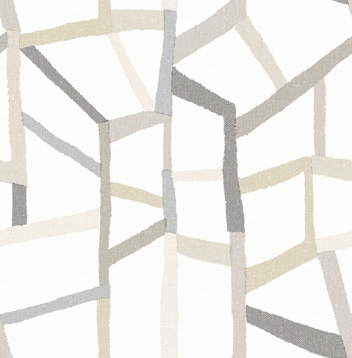 Tate Grey Geometric Linen Wallpaper with Abstract Modern Pattern - A-Street Prints 4135-25848