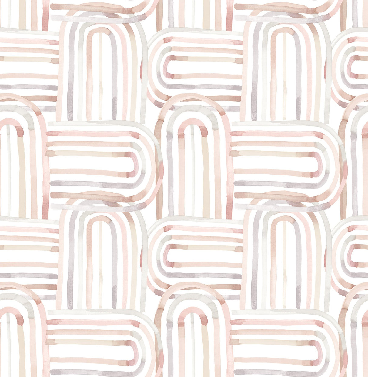 Lolly Blush Arches Wallpaper with Abstract Whimsical Pattern - A-Street Prints 4135-27271
