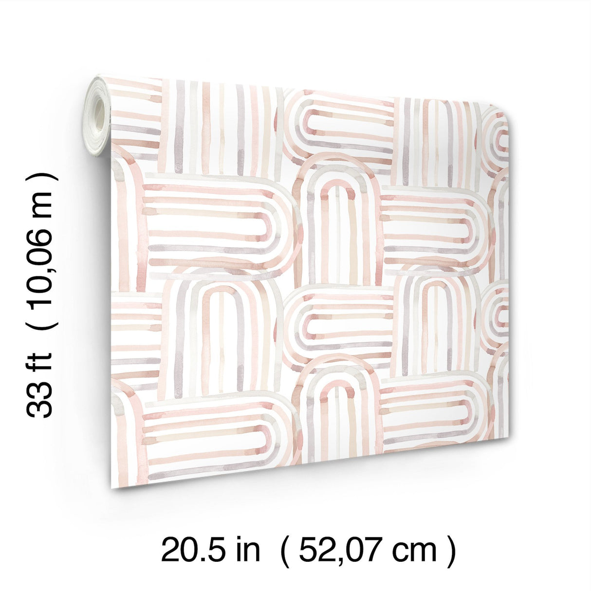Lolly Blush Arches Wallpaper with Abstract Whimsical Pattern - A-Street Prints 4135-27271
