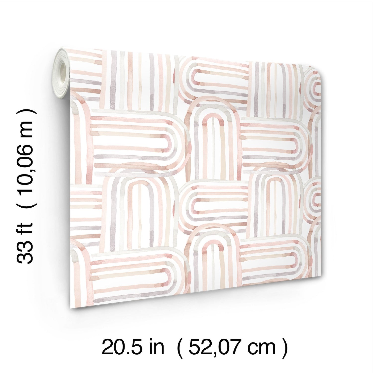 Lolly Blush Arches Wallpaper with Abstract Whimsical Pattern - A-Street Prints 4135-27271