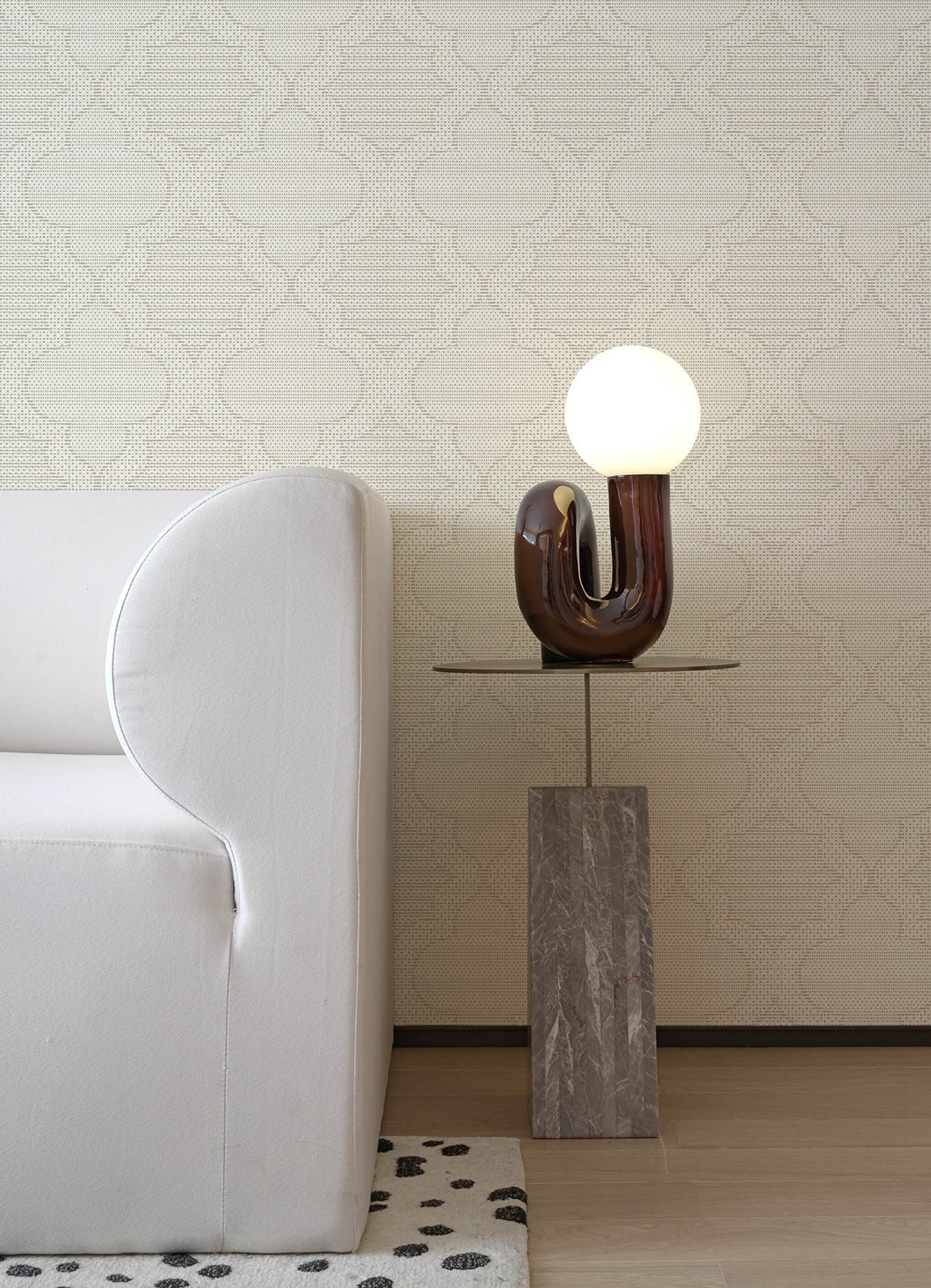 Ernest Taupe Quilted Quatrefoil Wallpaper with Modern Quilted Quatrefoil Pattern - Brewster 4135-27291