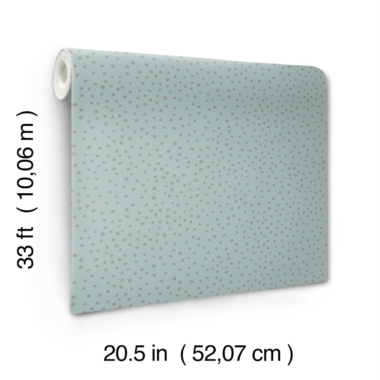 Cassie Light Blue Petite Polka Wallpaper with Metallic Polka Dots - A-Street Prints 4135-27305