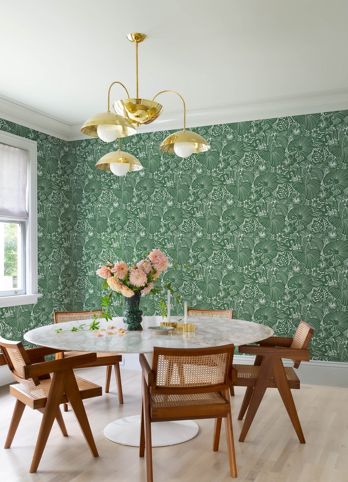 Idalia Green Floral Flamingo Wallpaper with Tropical Animals Motif - A-Street Prints 4135-72714
