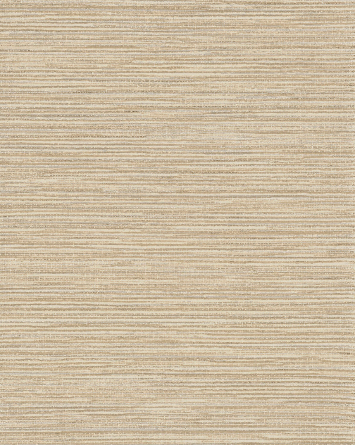 Leicester Neutral Metallic Stripe Wallpaper in cream, ochre and sandy beige with metallic silver accents by Warner - YKGW2123N