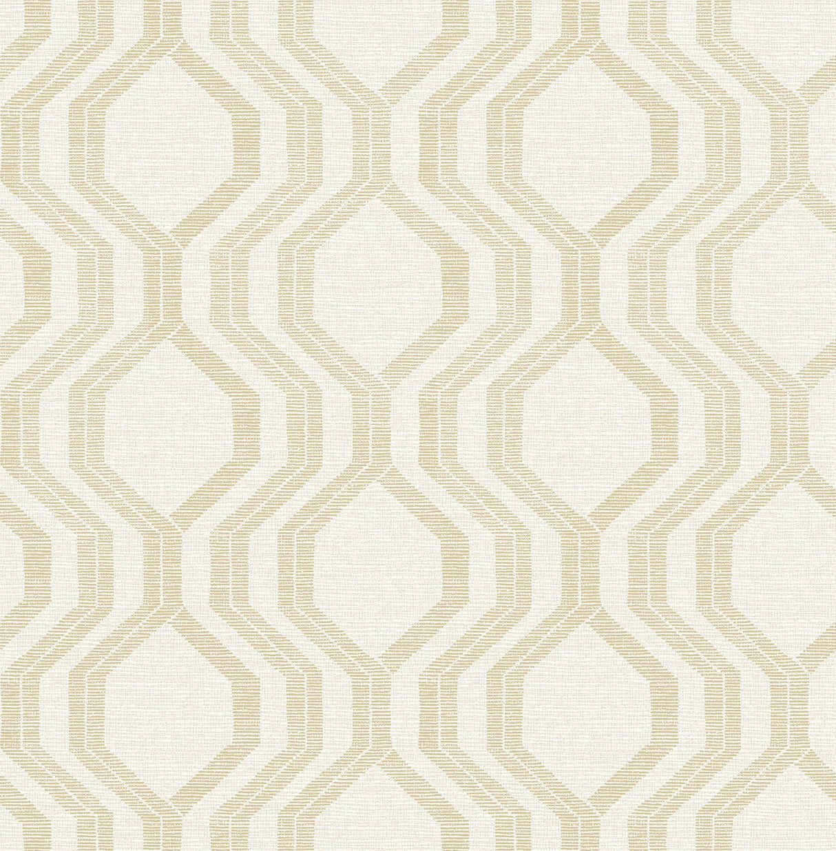 Burton Gold Modern Ogee Wallpaper with Pearlescent Geometric Texture - A-Street Prints 4141-27103