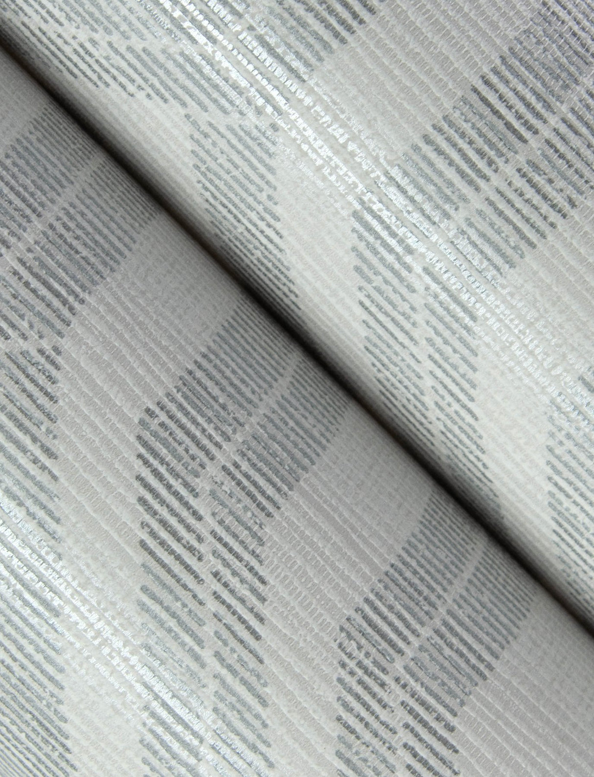 Burton Silver Modern Ogee Wallpaper with Metallic Textured Ogee Pattern - A?Street Prints 4141-27104