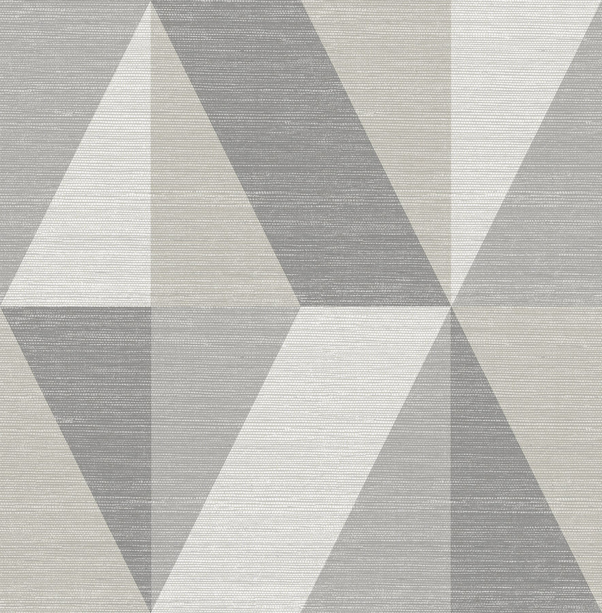 Winslow Stone Geometric Faux Grasscloth Wallpaper with Metallic Textured Raised Ink - A-Street Prints 4141-27107