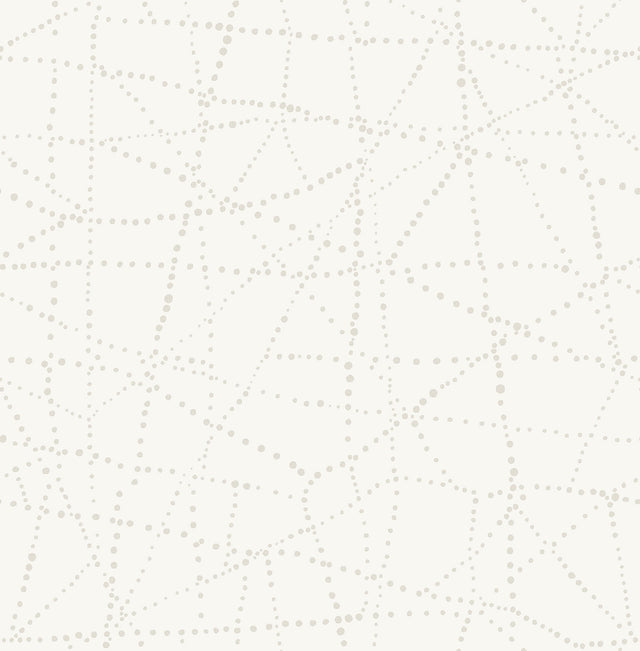 Alcott Ivory Dotted Wallpaper with Metallic Geometric Dot Pattern - A-Street Prints 4141-27125