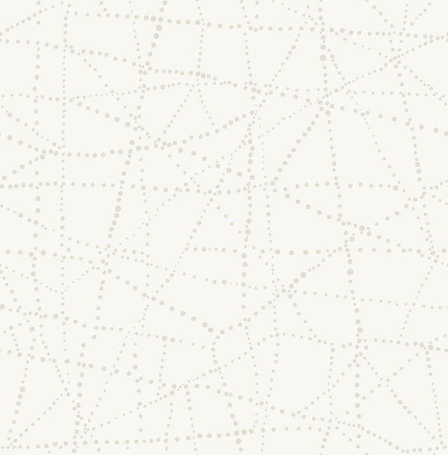 Alcott Ivory Dotted Wallpaper with Metallic Geometric Dot Pattern - A-Street Prints 4141-27125SAM