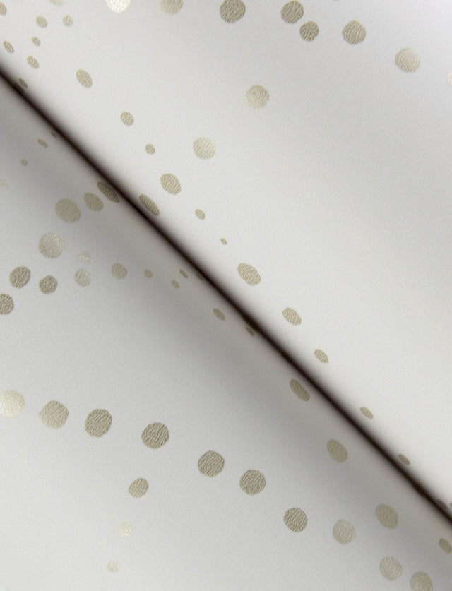 Alcott Ivory Dotted Wallpaper with Metallic Geometric Dot Pattern - A-Street Prints 4141-27125