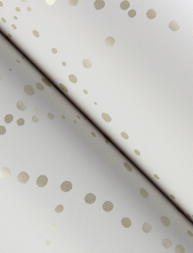 Alcott Ivory Dotted Wallpaper with Metallic Geometric Dot Pattern - A-Street Prints 4141-27125SAM