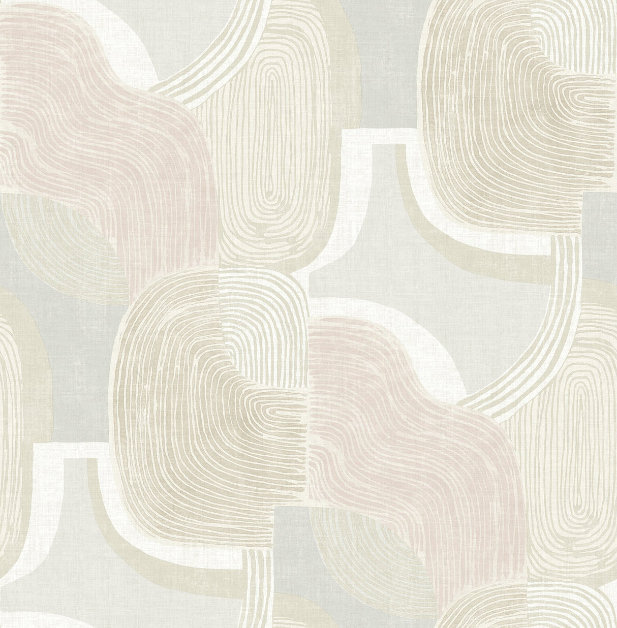 Hollace Mauve Geometric Wallpaper with Metallic Modern Graphics Pattern - A-Street Prints 4141-27130