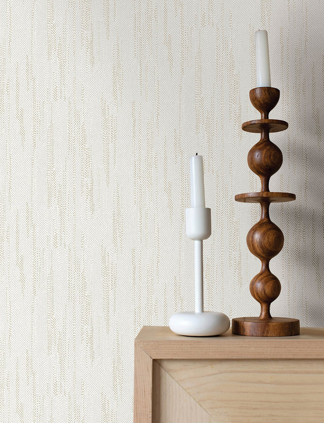 Baris Gold Stipple Stripe Wallpaper with Modern Abstract Textured Metallic Raised Ink - Brewster 4141-27149