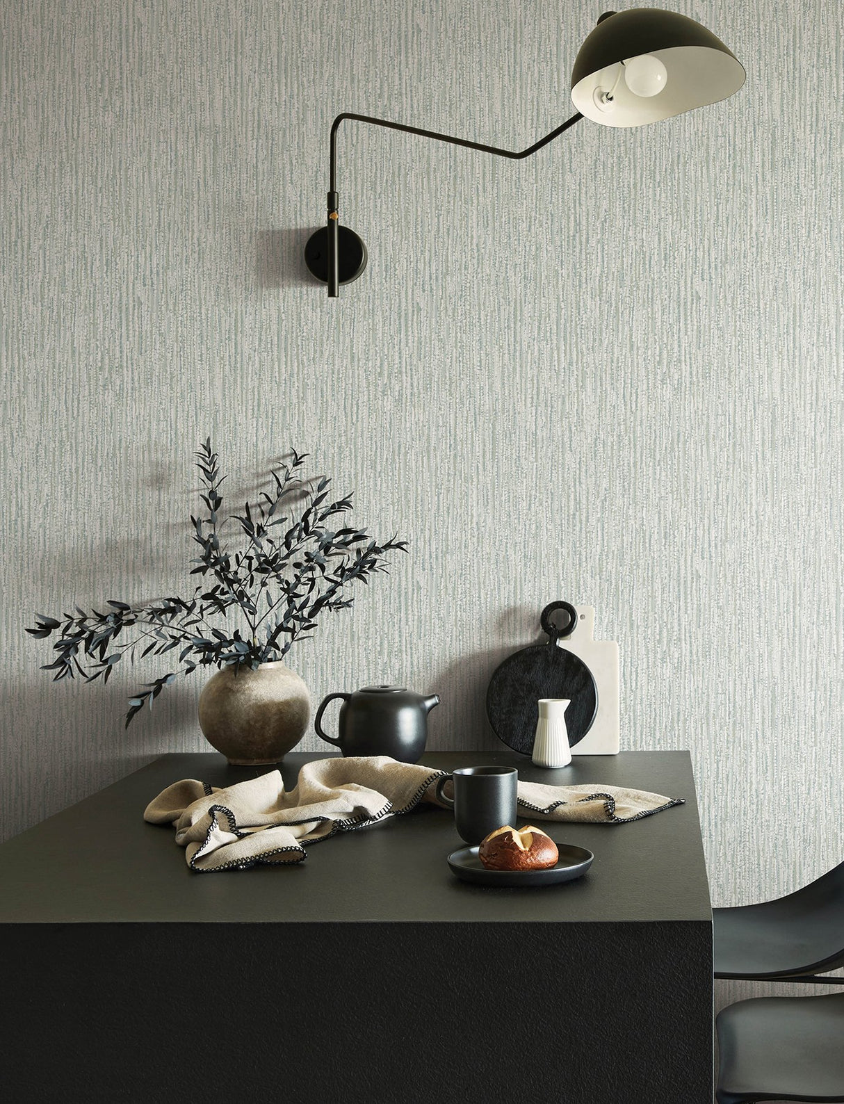 Corliss Light Grey Beaded Strands Wallpaper with Modern Abstract Pattern - A-Street Prints 4141-27155