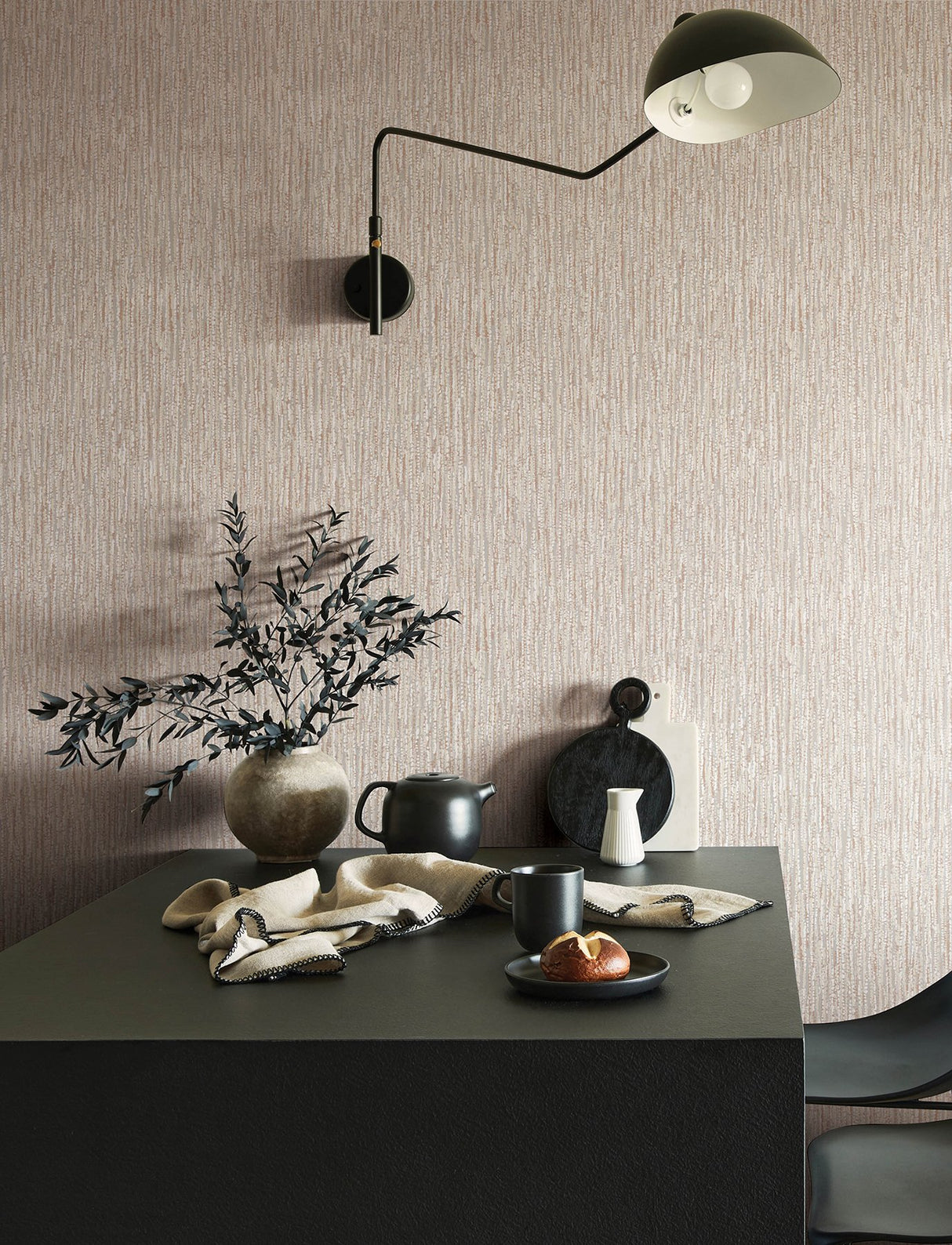 Corliss Blush Beaded Strands Wallpaper with Modern Abstract Beaded Motif - A-Street Prints 4141-27157