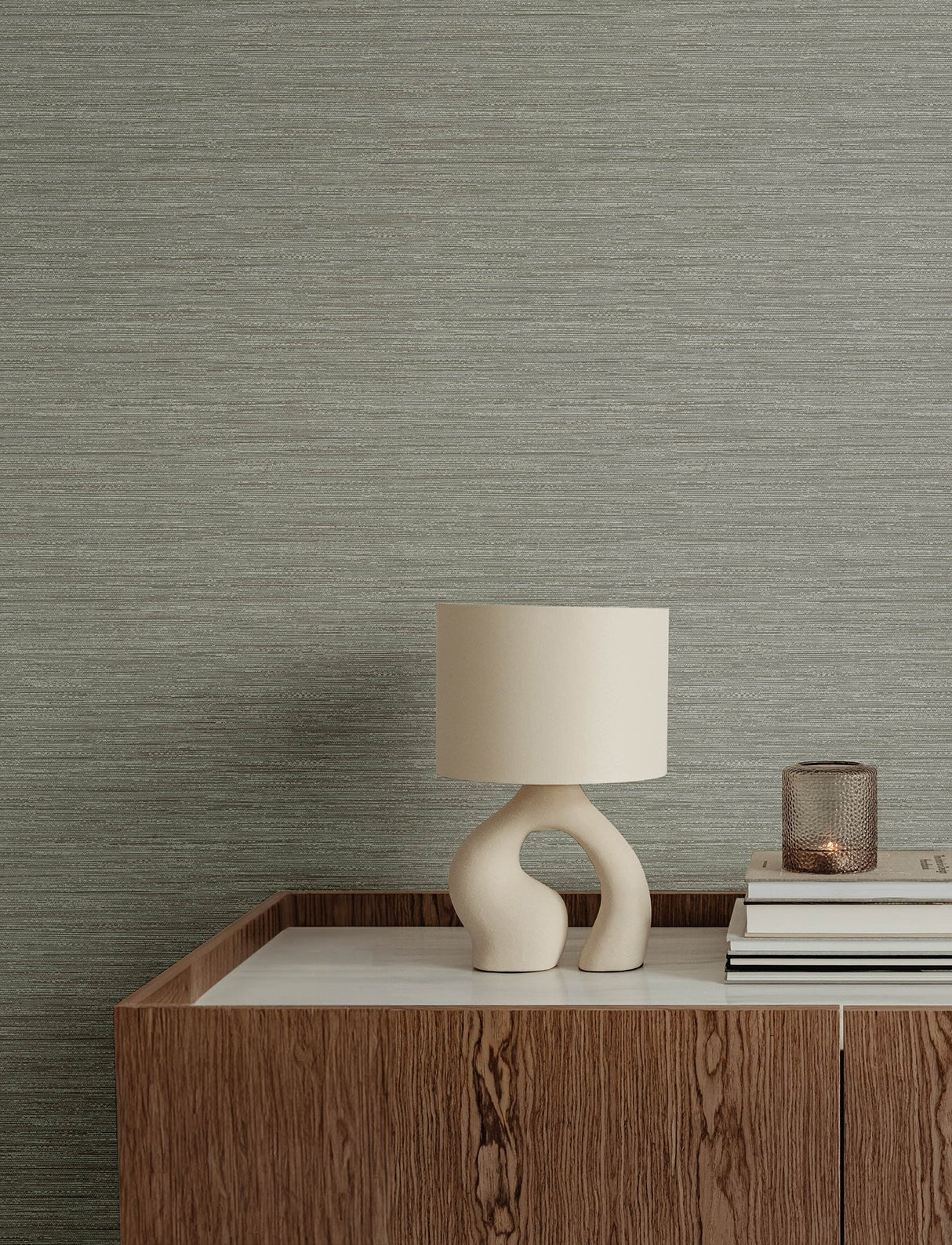 Sheehan Grey Faux Grasscloth Wallpaper with Modern Graphic Texture - A-Street Prints 4141-27171