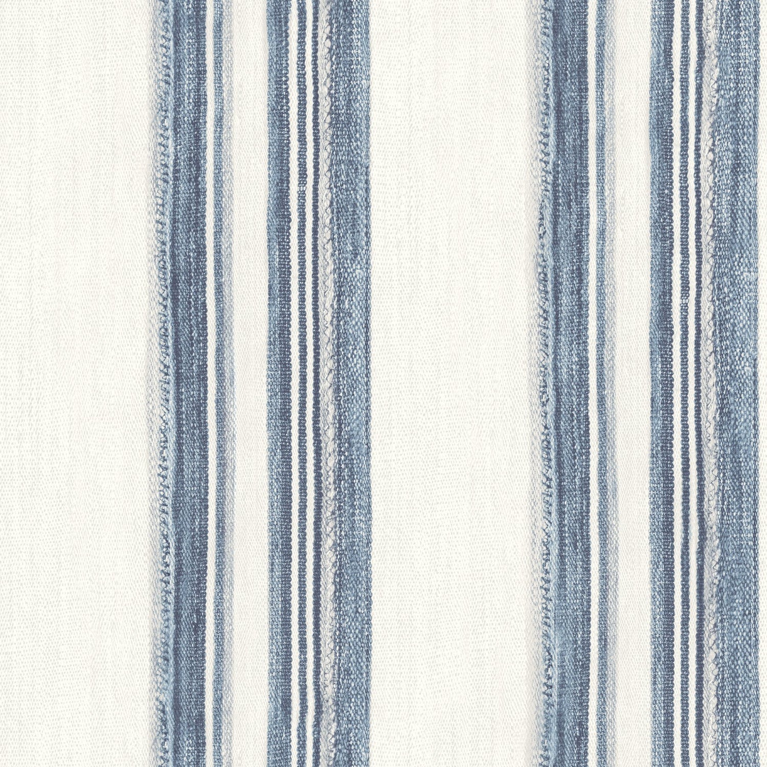 Loom Spun Indigo Striped Prepasted Non Woven Wallpaper - Chesapeake 4142-72600