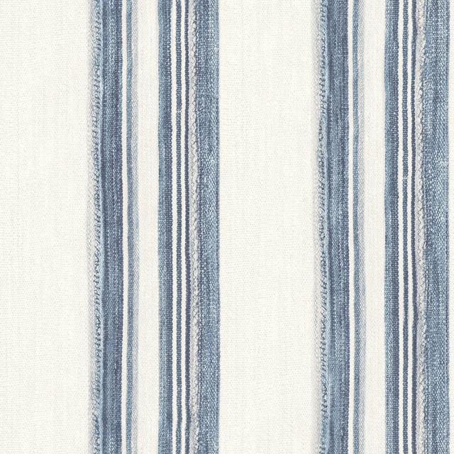 Loom Spun Indigo Striped Prepasted Non Woven Wallpaper - Chesapeake 4142-72600
