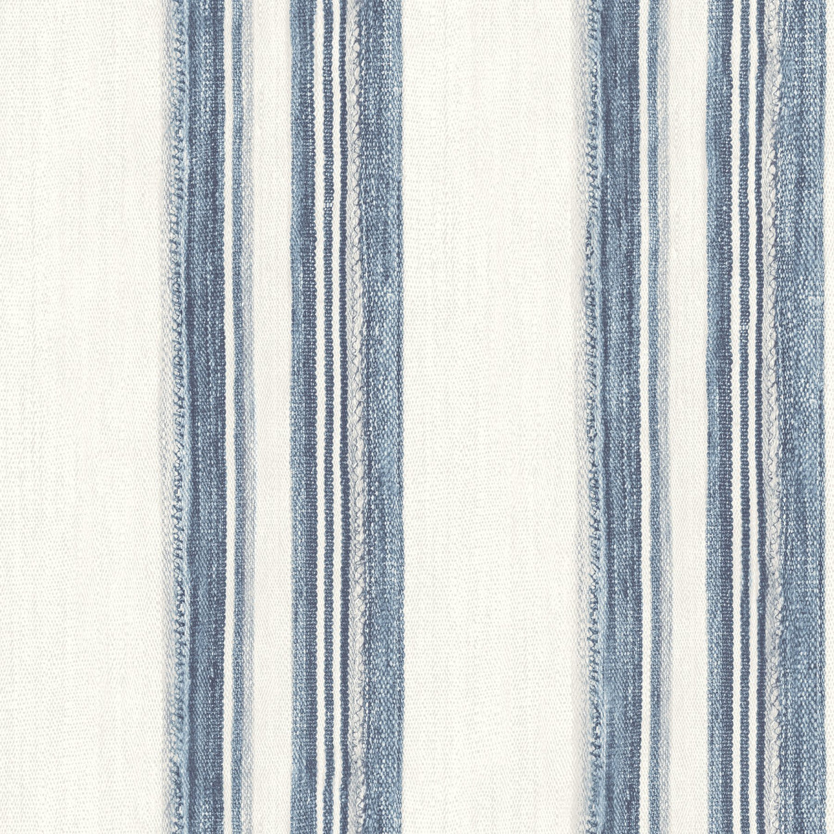 Loom Spun Indigo Striped Prepasted Non Woven Wallpaper - Chesapeake 4142-72600
