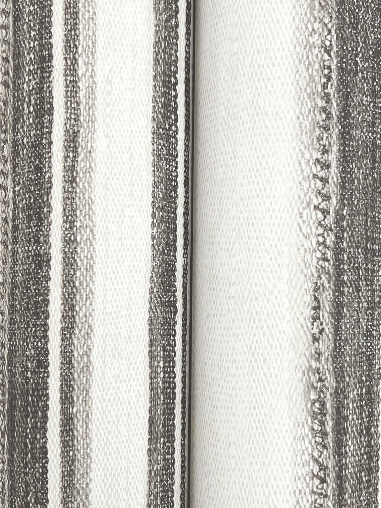 Loom Spun Charcoal Wallpaper with Farmhouse Stripes, Prepasted Non Woven, Random Match - Chesapeake 4142-72601