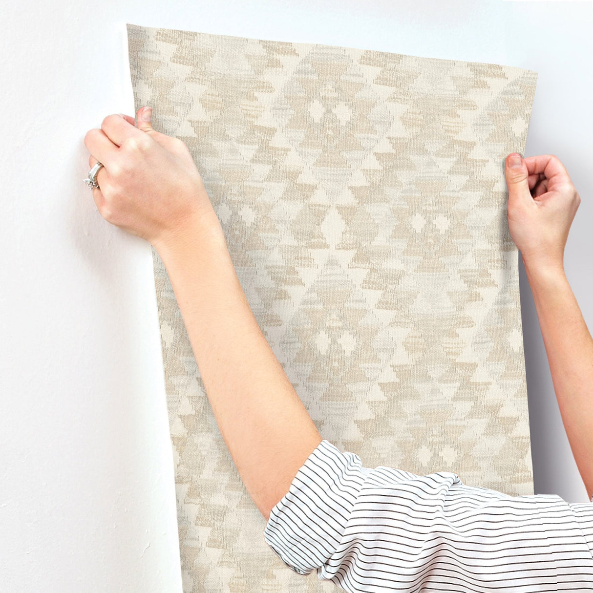 Montana Beige Wallpaper with Western Geometric Pattern - Chesapeake 4142-72603