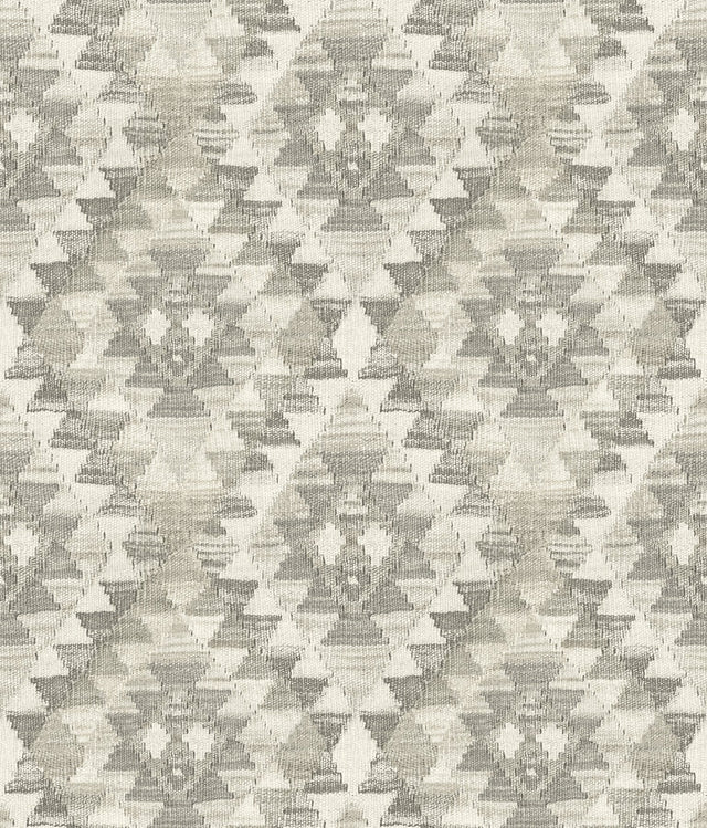 Montana Charcoal Wallpaper with Geometric Country Pattern - Chesapeake 4142-72604