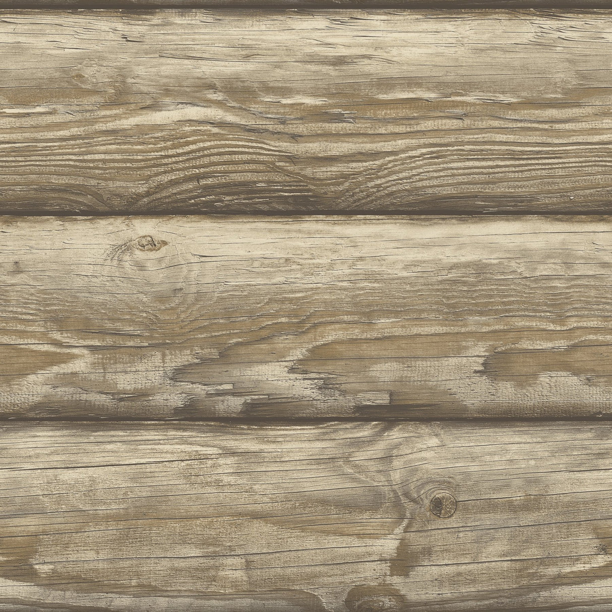 Bunkhouse Light Brown Wallpaper with Lodge Wood Graphic - Chesapeake 4142-72617