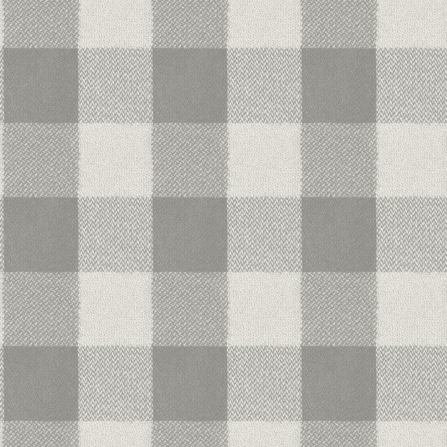 Lumberjack Grey Wallpaper with Buffalo Plaid Pattern, Farmhouse Style - 4142-72623