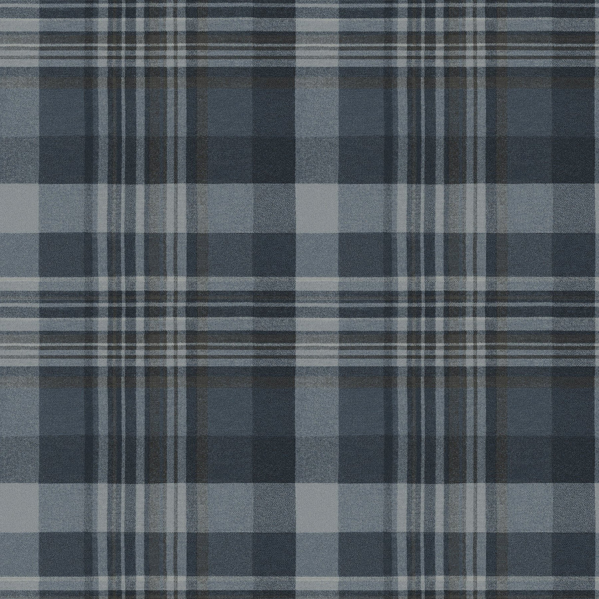 Dutton Plaid Indigo Wallpaper with Traditional Plaid Pattern - Chesapeake 4142-72635