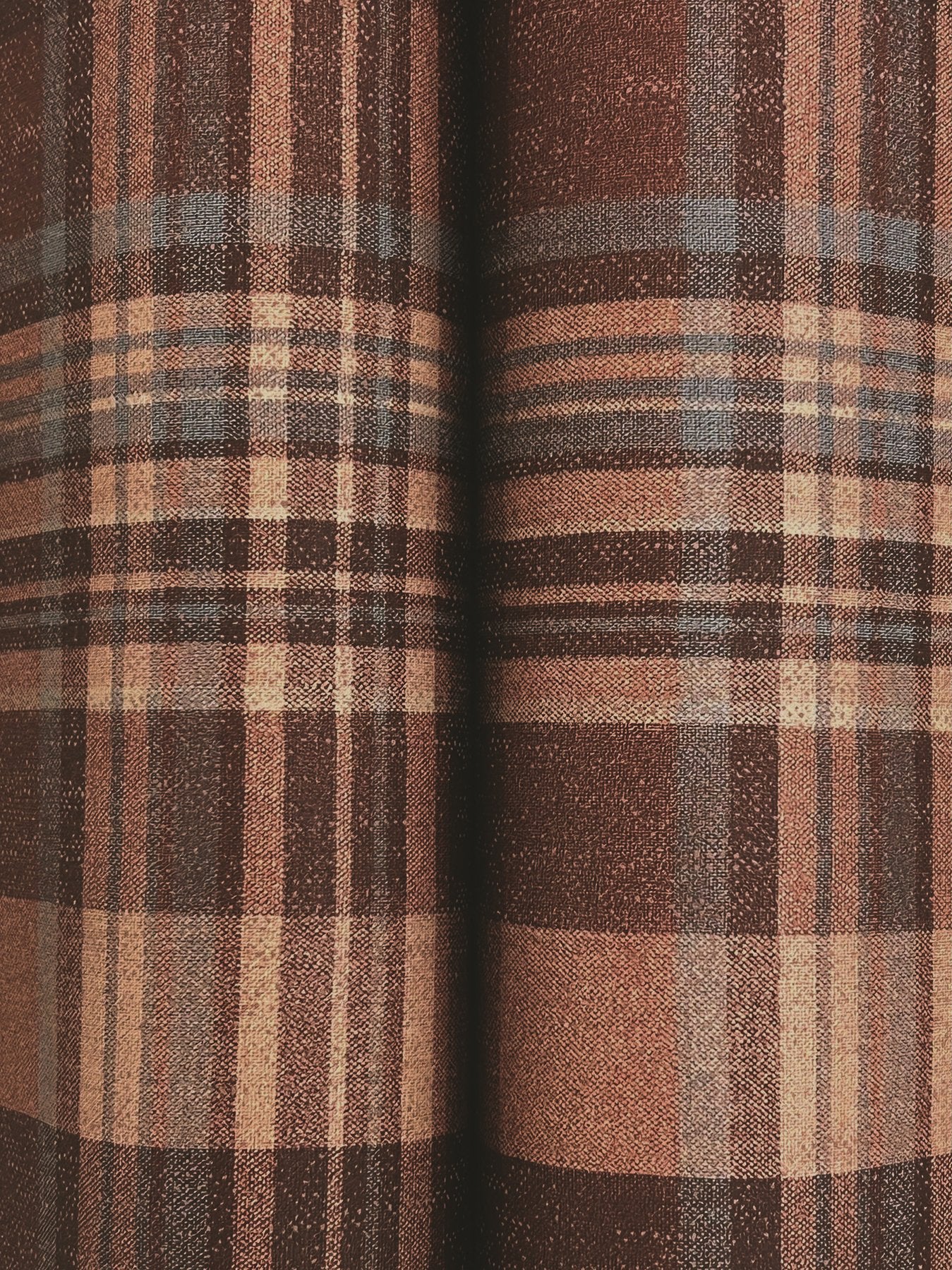 Dutton Plaid Rust Wallpaper with Traditional Plaid Pattern - Chesapeake 4142-72636