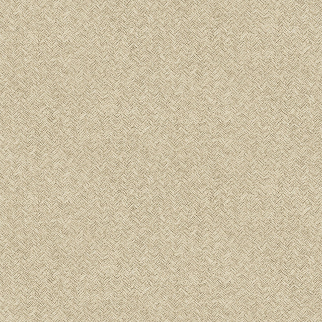 Woven Basket Khaki Wallpaper with Fabric Texture Pattern, Transitional Prepasted Non Woven - Chesapeake 4142-72641