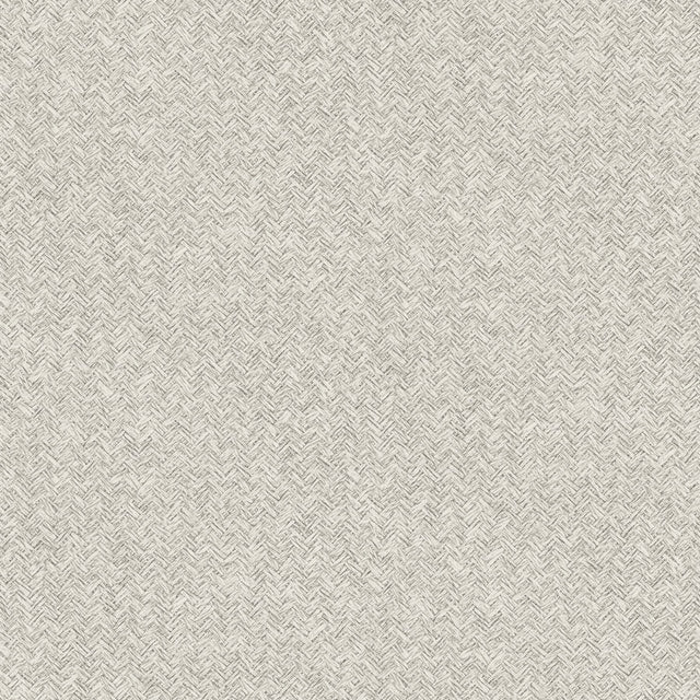 Woven Basket Light Grey Wallpaper with Textured Fabric Weave Motif - Chesapeake 4142-72642