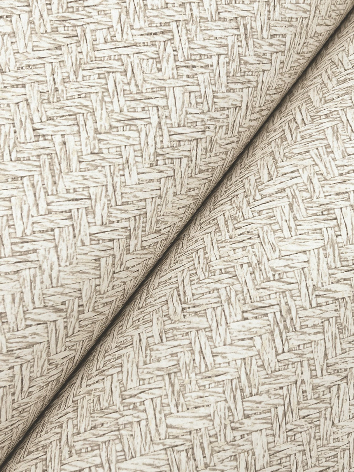 Woven Basket Wheat Wallpaper with Fabric Texture Motif - Chesapeake 4142-72644