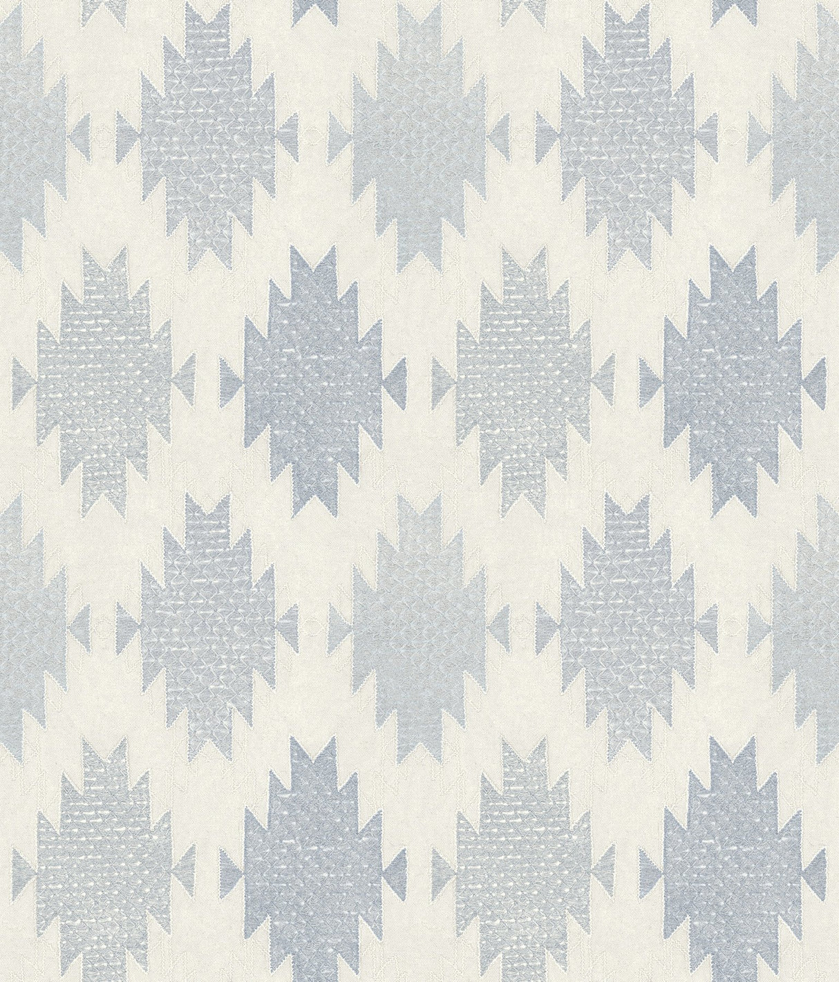 Stitched Heirloom Indigo Wallpaper with Textured Medallions - Chesapeake 4142-72663