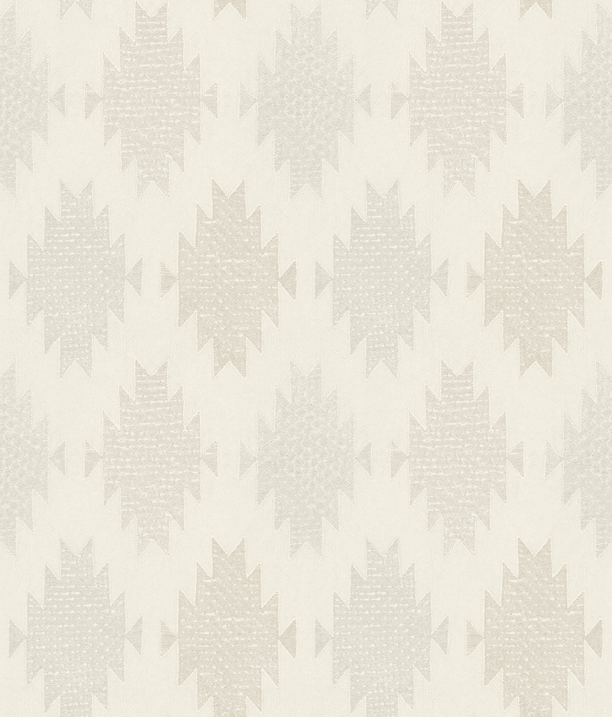 Stitched Heirloom White Wallpaper with Medallions Graphic Pattern, Farmhouse Style - Chesapeake 4142-72664